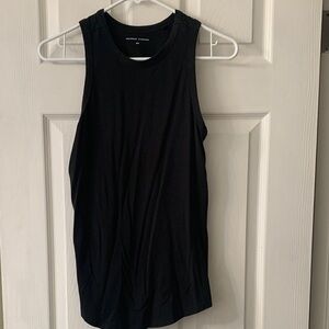 Universal Standard Black Tank Top with High Crew Neck